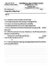 Đề kiểm tra chất lượng cuối học kì I Đạo đức lớp 4 - Năm học 2015-2016 - Trường Tiểu học Hồng Phong 1